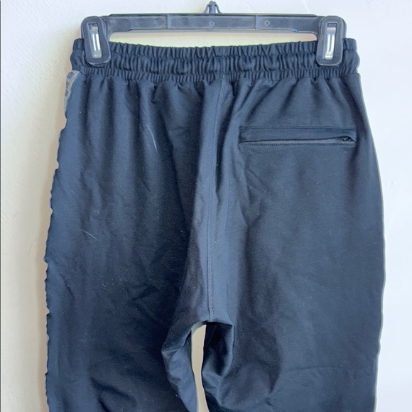 Black Jogger Pants with Side Stripes - Picture 2 of 6